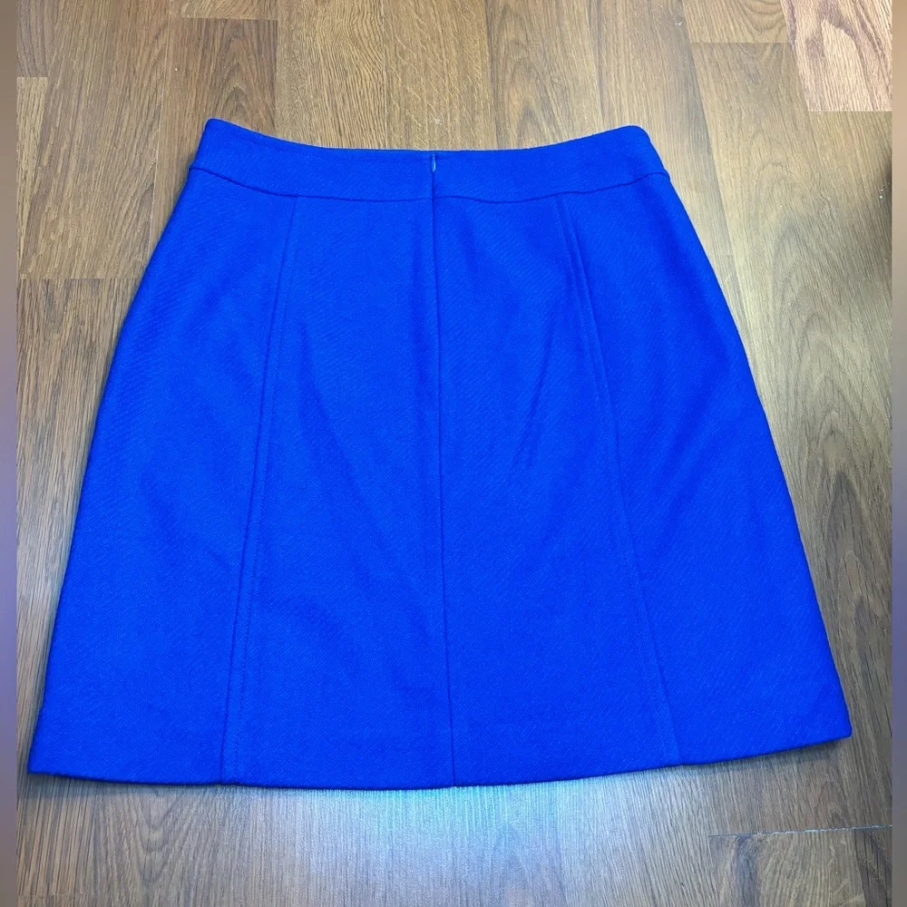 TALBOTS Women's Wool A-Line Skirt Royal Blue Professional Office Mini Academia 6